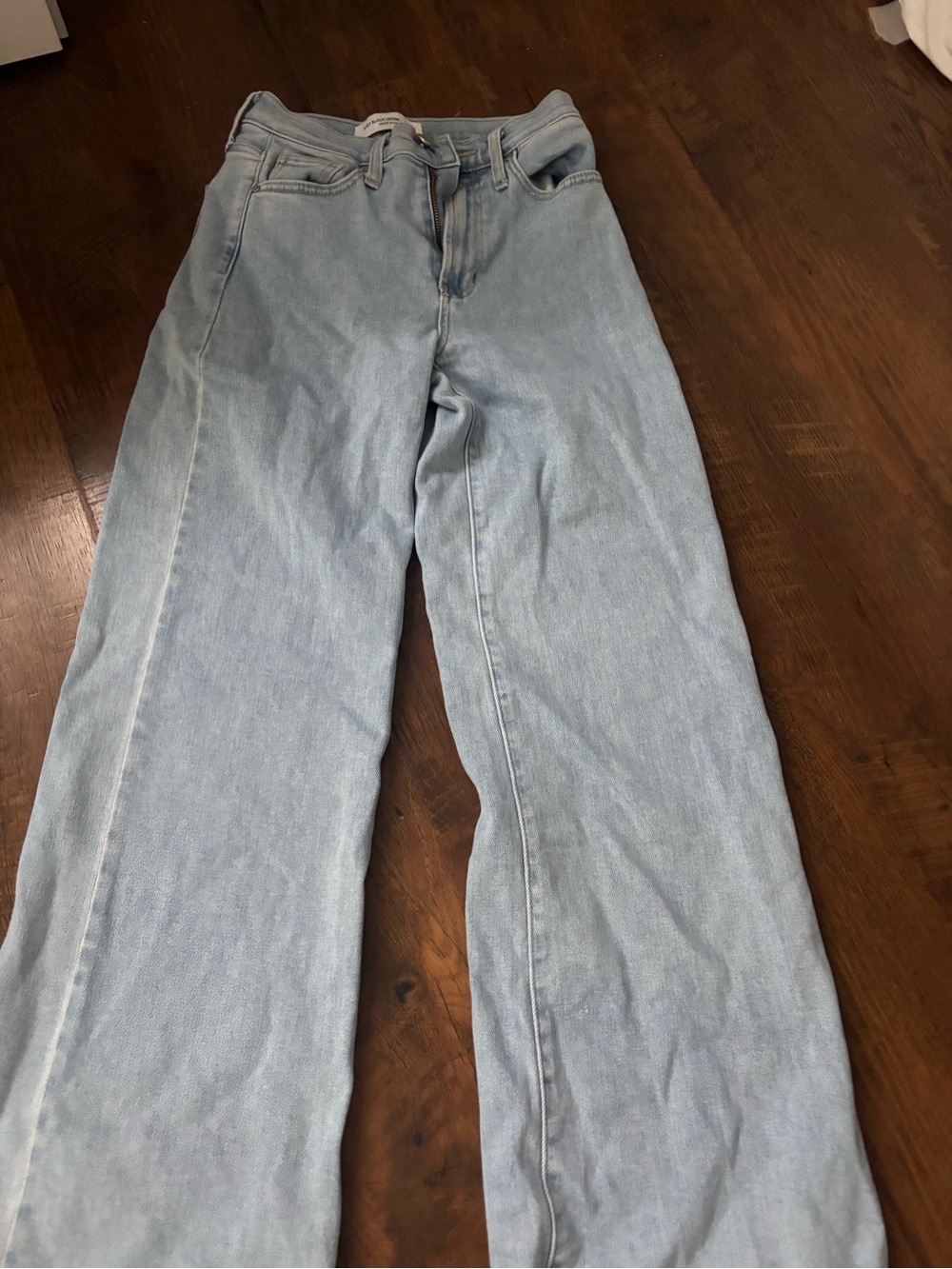 Light Blue womens Wide-Leg Jeans